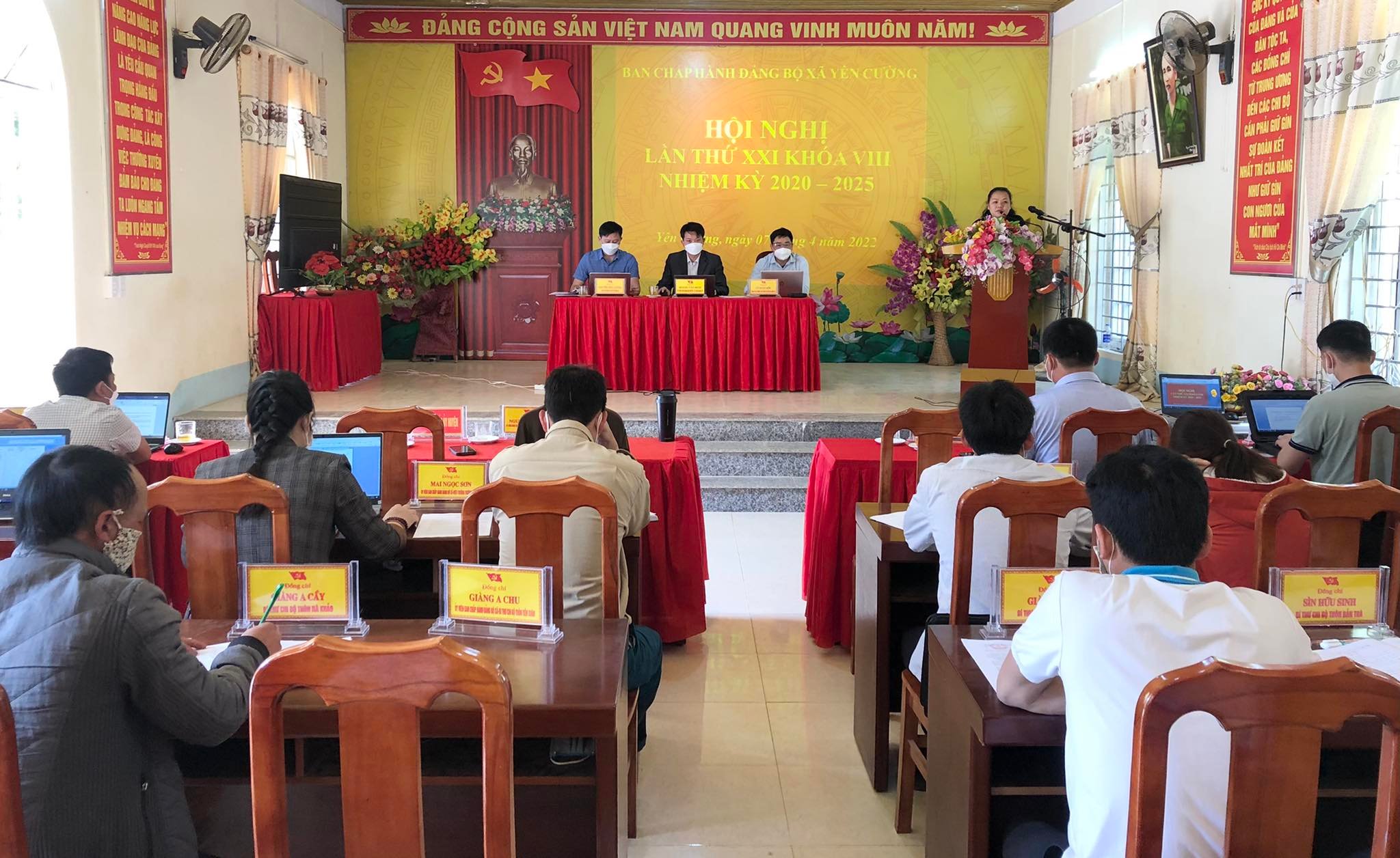 Hội nghị Ban Chấp hành Đảng bộ xã Yên Cường lần thứ XXI khóa VIII, nhiệm kỳ 2020 - 2025