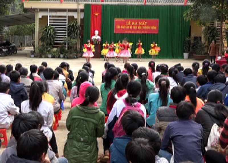 Trường Phổ thông Dân tộc Bán trú - THCS xã Yên Cường ra mắt câu lạc bộ văn hóa truyền thống dân tộc