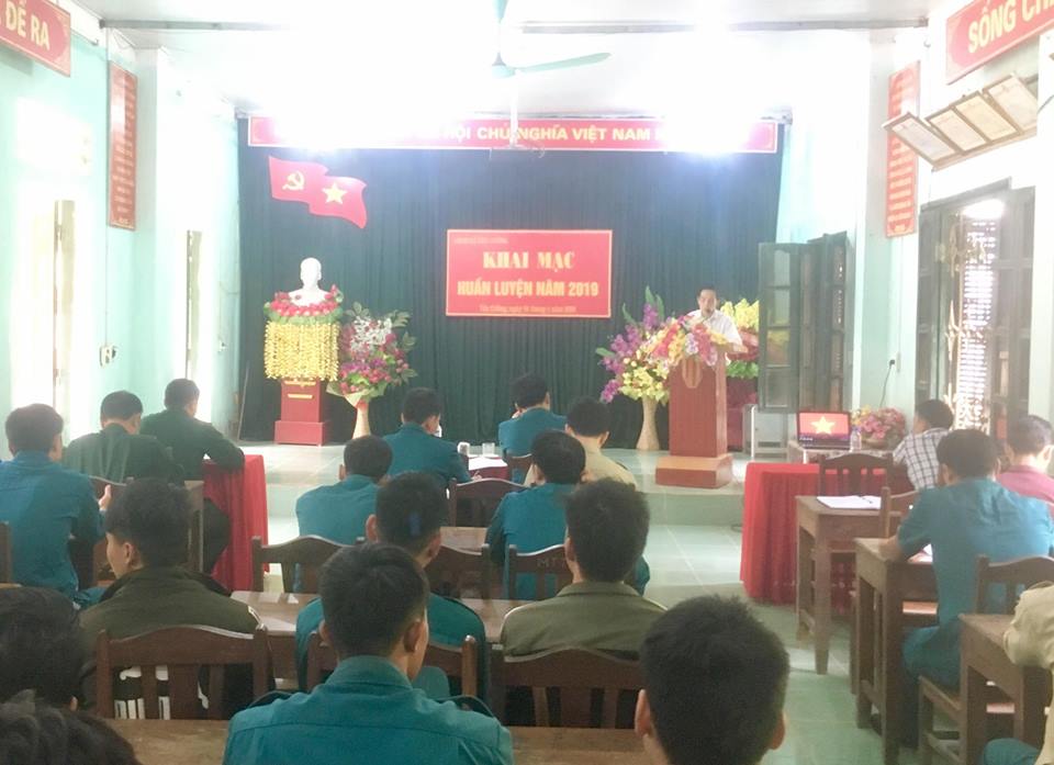 Khai mạc huấn luyện dân quân xã Yên Cường năm 2019
