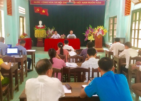 Xã Yên Cường tổ chức Hội nghị giao ban 9 tháng năm 2019