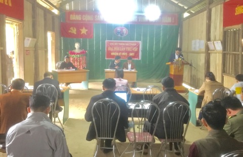 Đại hội Chi bộ thôn Nà Chảo, Đảng bộ xã Yên Cường khóa VIII, nhiệm kỳ 2020 - 2022