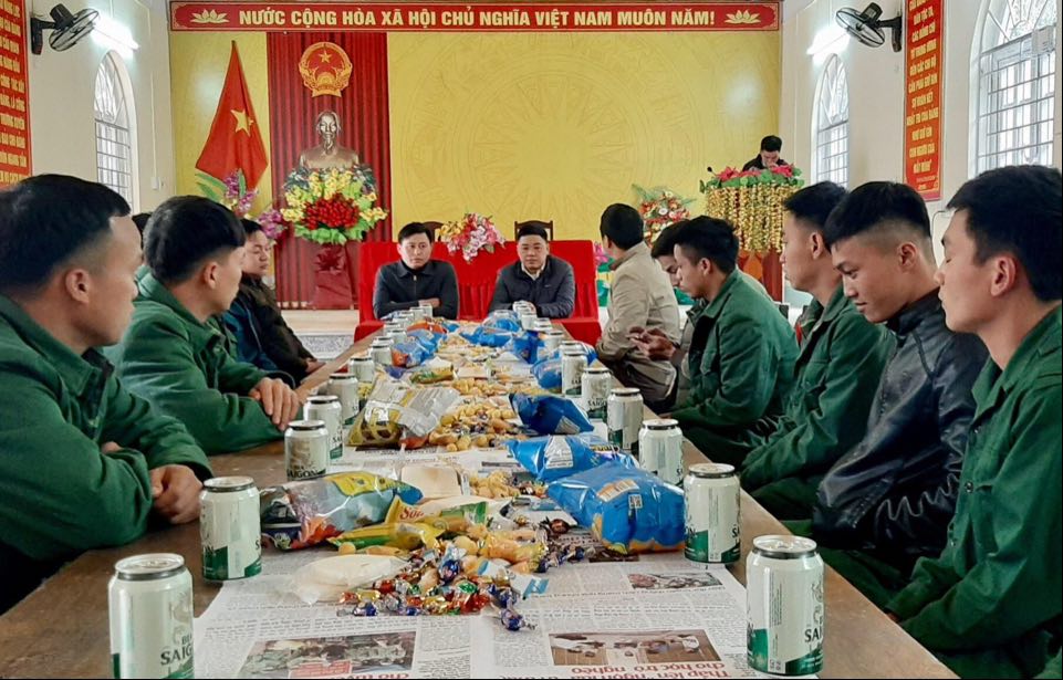 Xã Yên Cường gặp mặt đón quân nhân hoàn thành nghĩa vụ quân sự trở về địa phương năm 2021